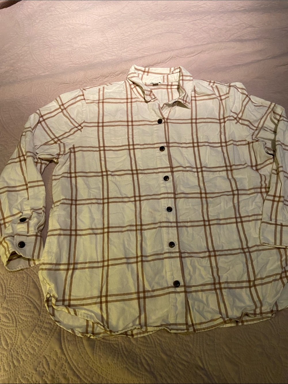 J. Crew White Plaid Lightweight Button-Up Shirt Jacket
